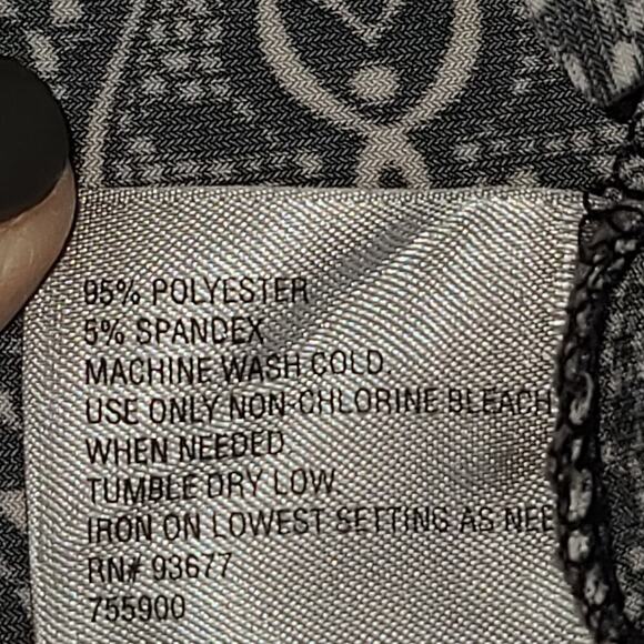 Worthington women's dress black white Size XL Office work wear Whimsigoth - Picture 9 of 9